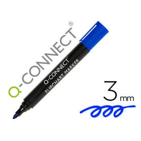 Rotulador q-connect marcador para bloc congreso azul punta redonda 3.0 mm