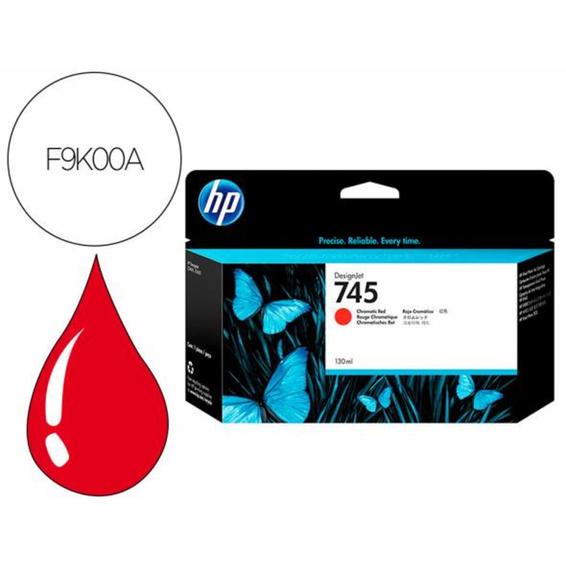 Ink-jet hp designjet 745 rojo cromatico 130 ml/dnjz5600/1000 paginas