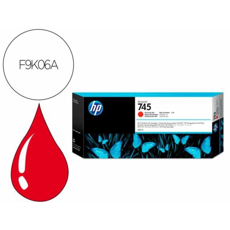 Ink-jet hp designjet 745 rojo cromatico 300 ml/ádnjz5600/1000 paginas