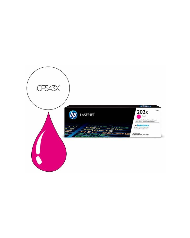 Toner hp laserjet 203x m254dw / 280nw / 281fdw magenta 2500 paginas