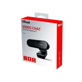 Camara webcam trust tyro con microfono y tripode 1920x1080 full hd usb 2.0 color negro