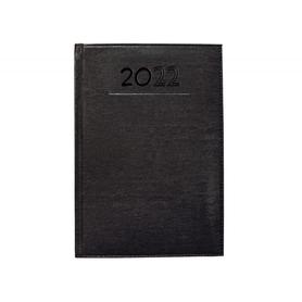 Agenda encuadernada liderpapel creta 15x21 cm 2022 dia pagina color negro papel 70 gr