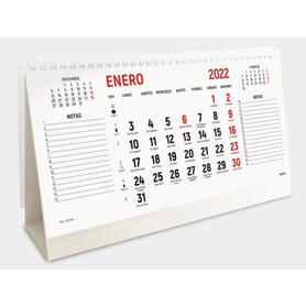Calendario espiral triangular liderpapel 2022 22x13 cm papel 120 gr texto en catalan
