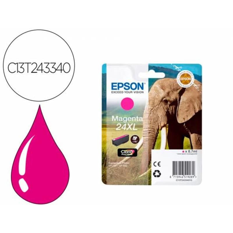 Ink-jet epson claria photo 24xl expression photo xp-750 / 850 magenta 500 paginas