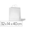 Bolsa de papel basika celulosa blanco asa retorcida tamaño "l" 320x140x400 mm
