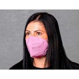 Mascarilla facial ffp2 rosa autofiltrante con certificado ce embolsada individualmente