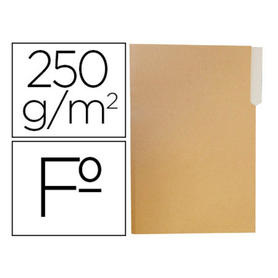 Subcarpeta cartulina gio folio pestaña izquierda 250g/m2 bicolor
