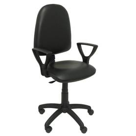 Silla Ayna similpiel negro con brazos