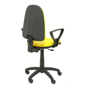 Silla Ayna similpiel amarillo con brazos