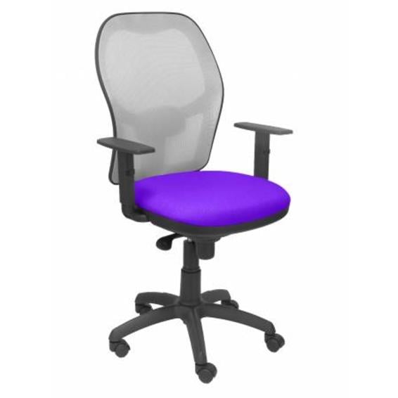 Silla Jorquera malla gris asiento bali lila