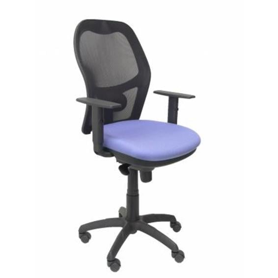 Silla  Jorquera malla negro asiento azul claro