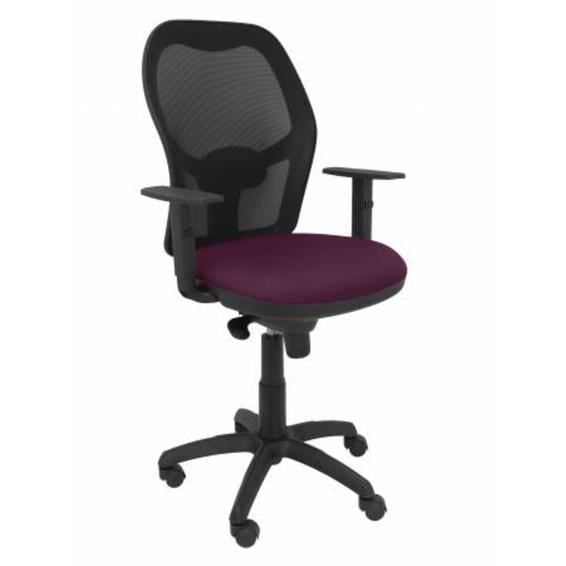 Silla Jorquera malla negra asiento bali morado