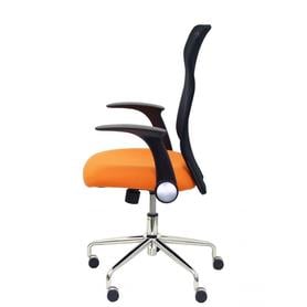 Silla Minaya respaldo malla negro asiento bali naranja