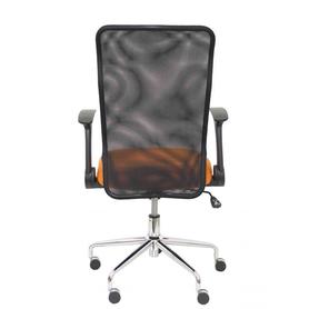 Silla Minaya respaldo malla negro asiento bali naranja