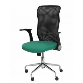 Silla Minaya respaldo malla negro asiento bali verde