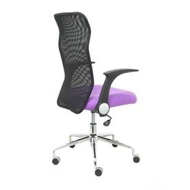 Silla Minaya respaldo malla negro asiento bali lila