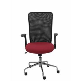 Silla Minaya respaldo malla negro asiento bali granate