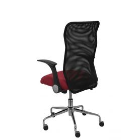 Silla Minaya respaldo malla negro asiento bali granate