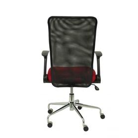 Silla Minaya respaldo malla negro asiento 3D rojo