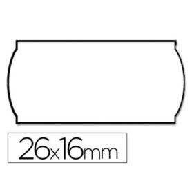 Etiquetas meto onduladas 26x16 mm blanca adh. 1 removible rollo de 1200 etiquetas troqueladas para etiquetadora tovel