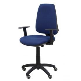 Silla Elche CP bali azul marino brazos regulables ruedas de parquet