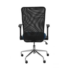 Silla Minaya respaldo malla negro asiento bali azul marino