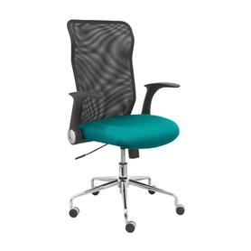 Silla Minaya respaldo malla negro asiento bali verde claro