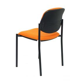 Silla fija Villalgordo bali naranja chasis negro