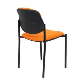 Silla fija Villalgordo bali naranja chasis negro