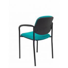 Silla fija Villalgordo bali verde chasis negro con brazos