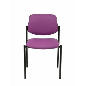 Silla fija Villalgordo similpiel morado chasis negro