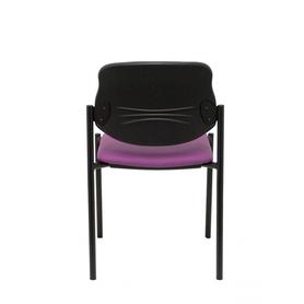 Silla fija Villalgordo similpiel morado chasis negro