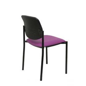 Silla fija Villalgordo similpiel morado chasis negro