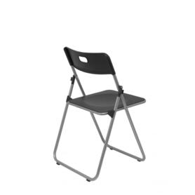 Pack 6 sillas plegables Motilleja plástico negro