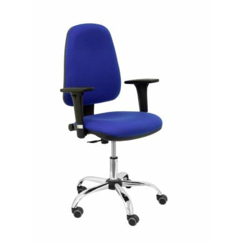 Silla Socovos bali azul brazos regulables cromado