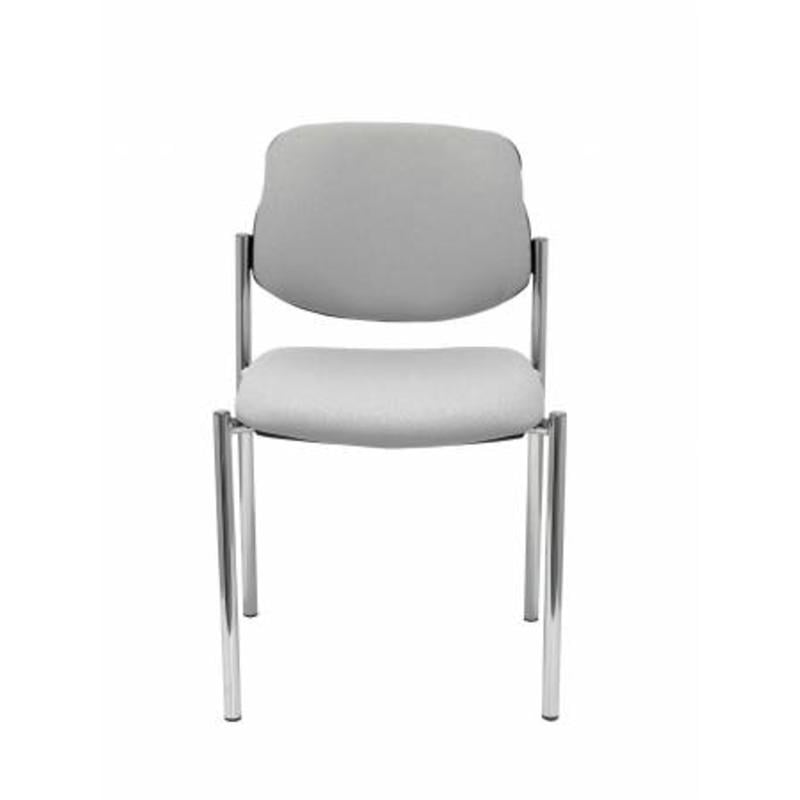 Silla fija Villalgordo bali gris chasis cromo