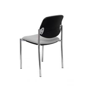 Silla fija Villalgordo bali gris chasis cromo