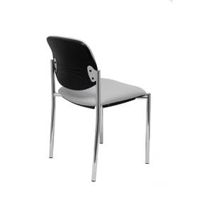 Silla fija Villalgordo bali gris chasis cromo