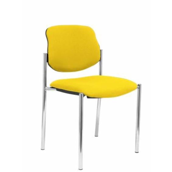 Silla fija Villalgordo bali amarillo chasis cromo