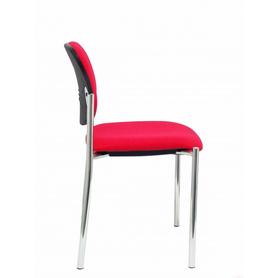 Silla fija Villalgordo bali rojo chasis cromo