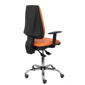 Silla Elche S 24 horas similpiel naranja con refuerzo lumbar