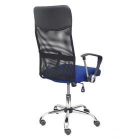 Silla Gontar respaldo malla negro asiento azul