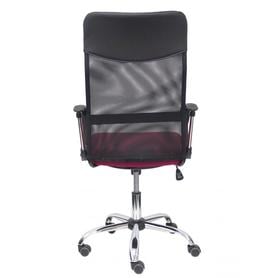 Silla Gontar respaldo malla negro asiento granate