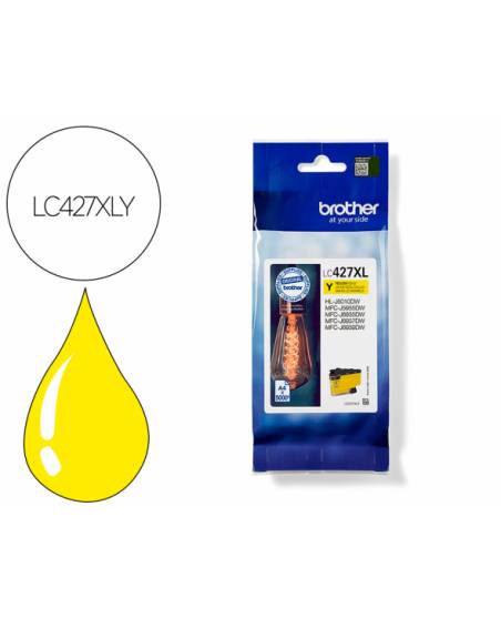 Ink-jet brother lc427xly mfcj5955dw / 6955dw alta capacidad amarillo 5000 paginas