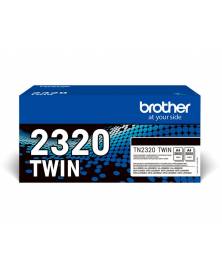 Toner brother tn-2320 dcpl2520dw /2540d/ mfcl2700dw / 2720dw / 2740dw negro 2600 paginas pack 2 unidades