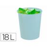 Papelera plastico archivo 2000 ecogreen 100% reciclada 18 litros color azul pastel