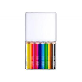 Lapices de colores staedtler acuarelables caja metal de 24 colores surtidos