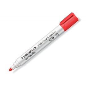 Rotulador staedtler lumocolor 351 para pizarra blanca punta redonda 2 mm recargable color rojo