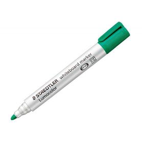 Rotulador staedtler lumocolor 351 para pizarra blanca punta redonda 2 mm recargable color verde claro