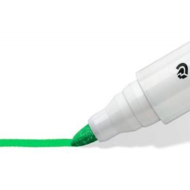 Rotulador staedtler lumocolor 351 para pizarra blanca punta redonda 2 mm recargable color verde claro